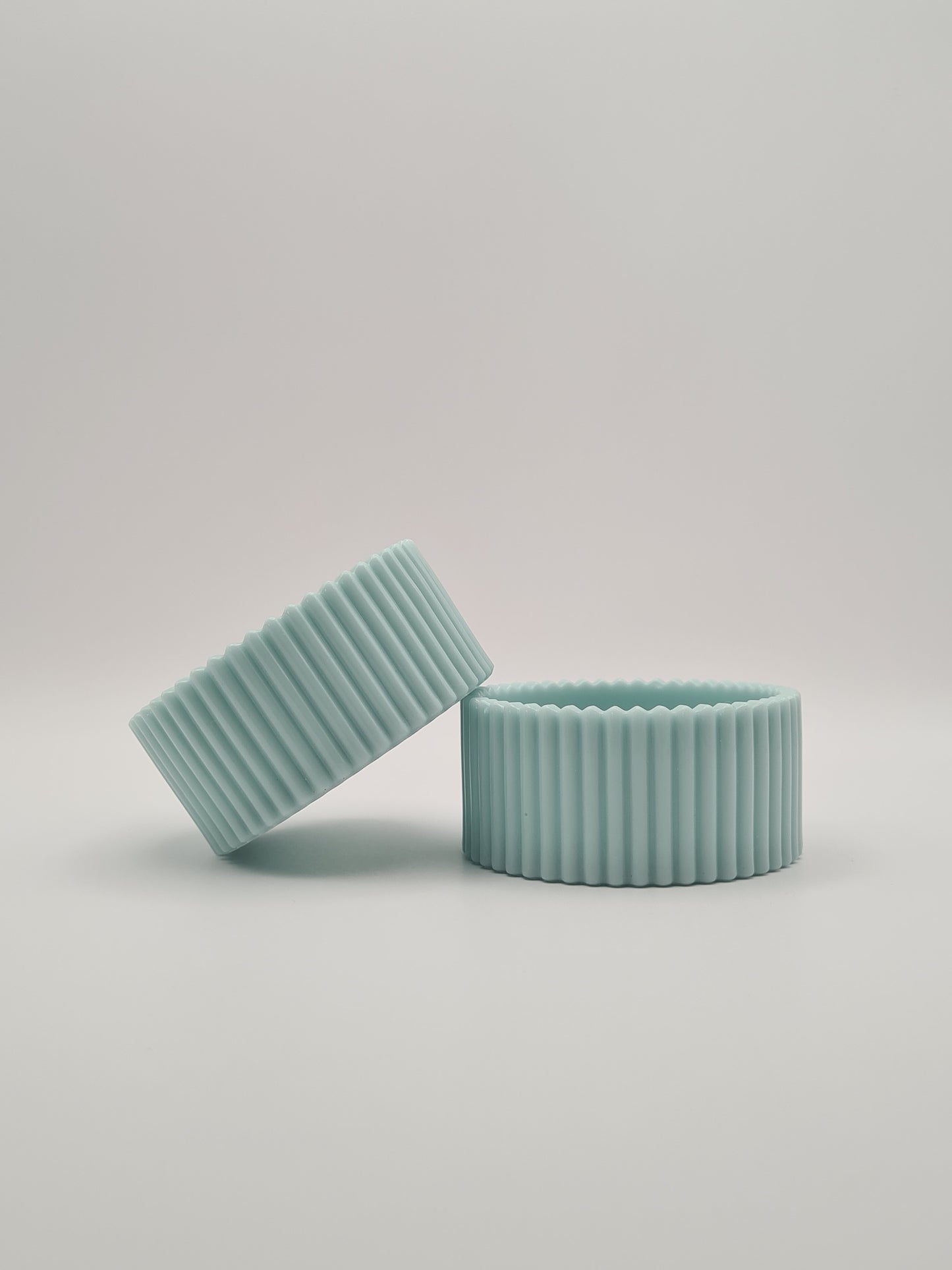 petit pot de rangement cannele bleu