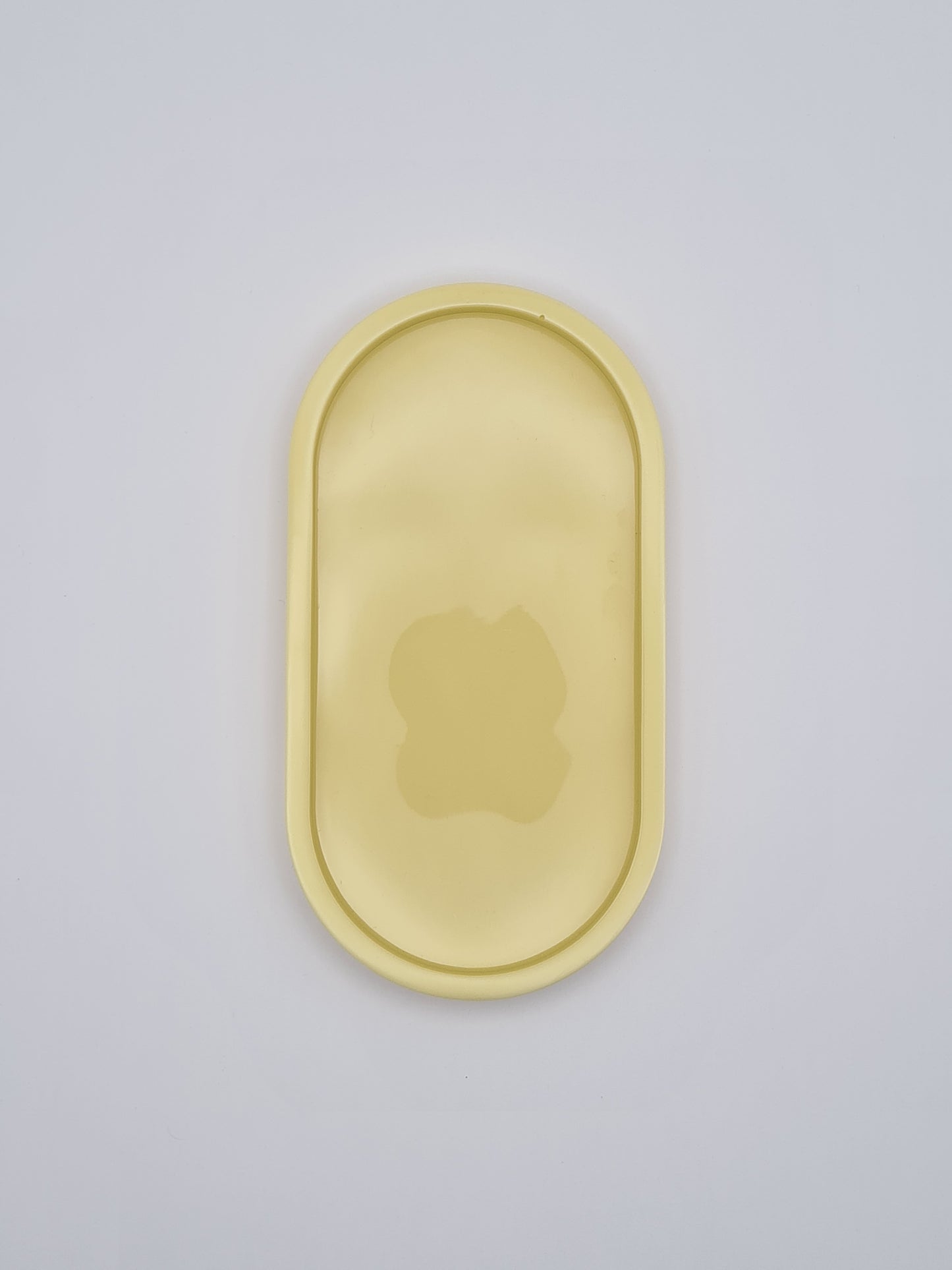 vide poche ovale jaune