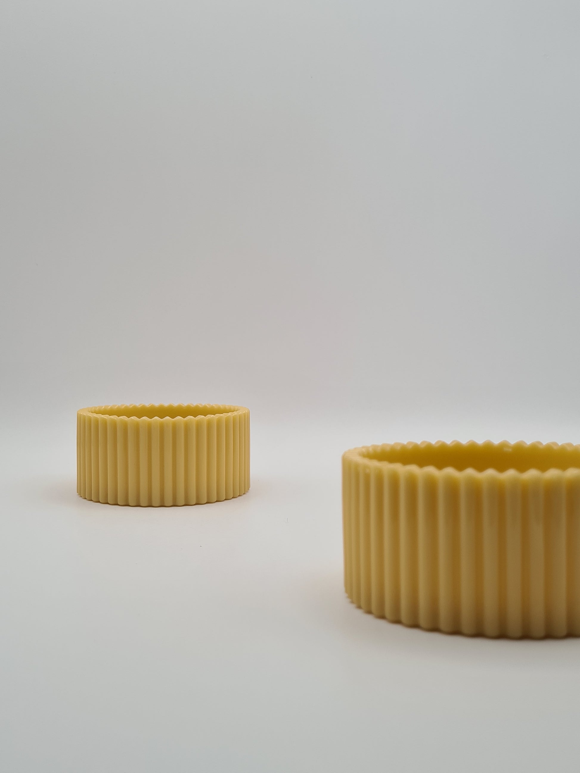 petit pot de rangement cannelé orange